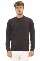 Alpha Studio Brown Cotton Men's Sweater -   -  Alpha Studio.
